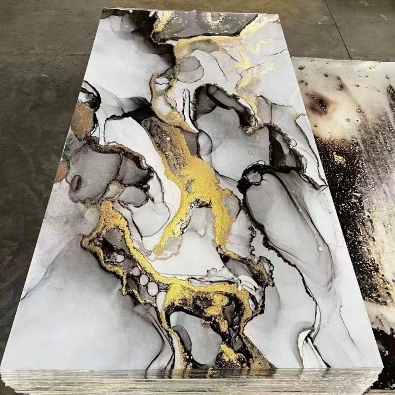 Marble Alternative Wall Panel PVC UV Marble Sheets 1220mm*2440mm Board Decorative Plastic Wall Panels